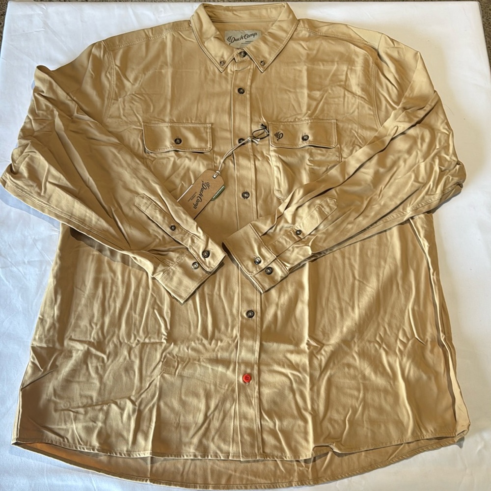 Duck Camp Men's Button-Down Long Sleeve Shirt - Tan